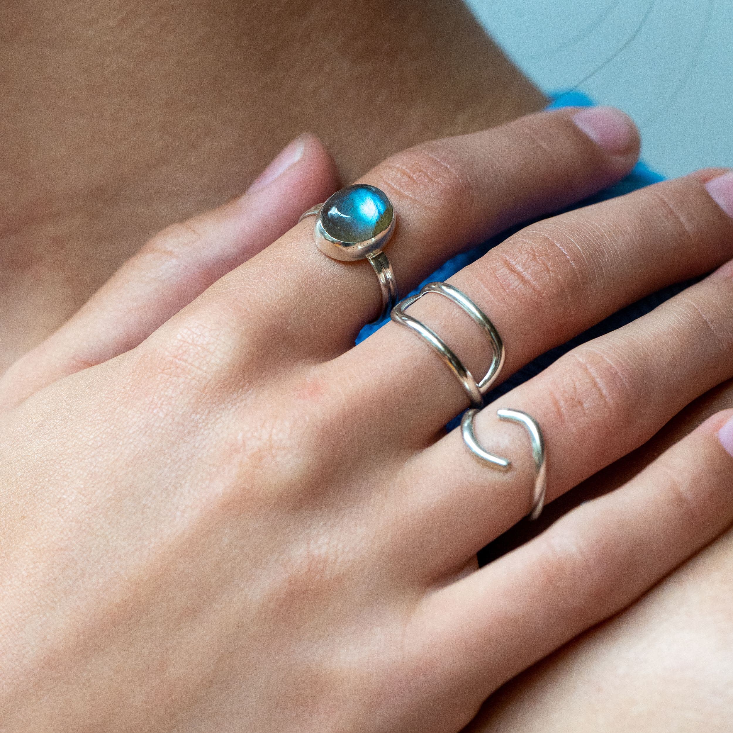 Ring met labradoriet
