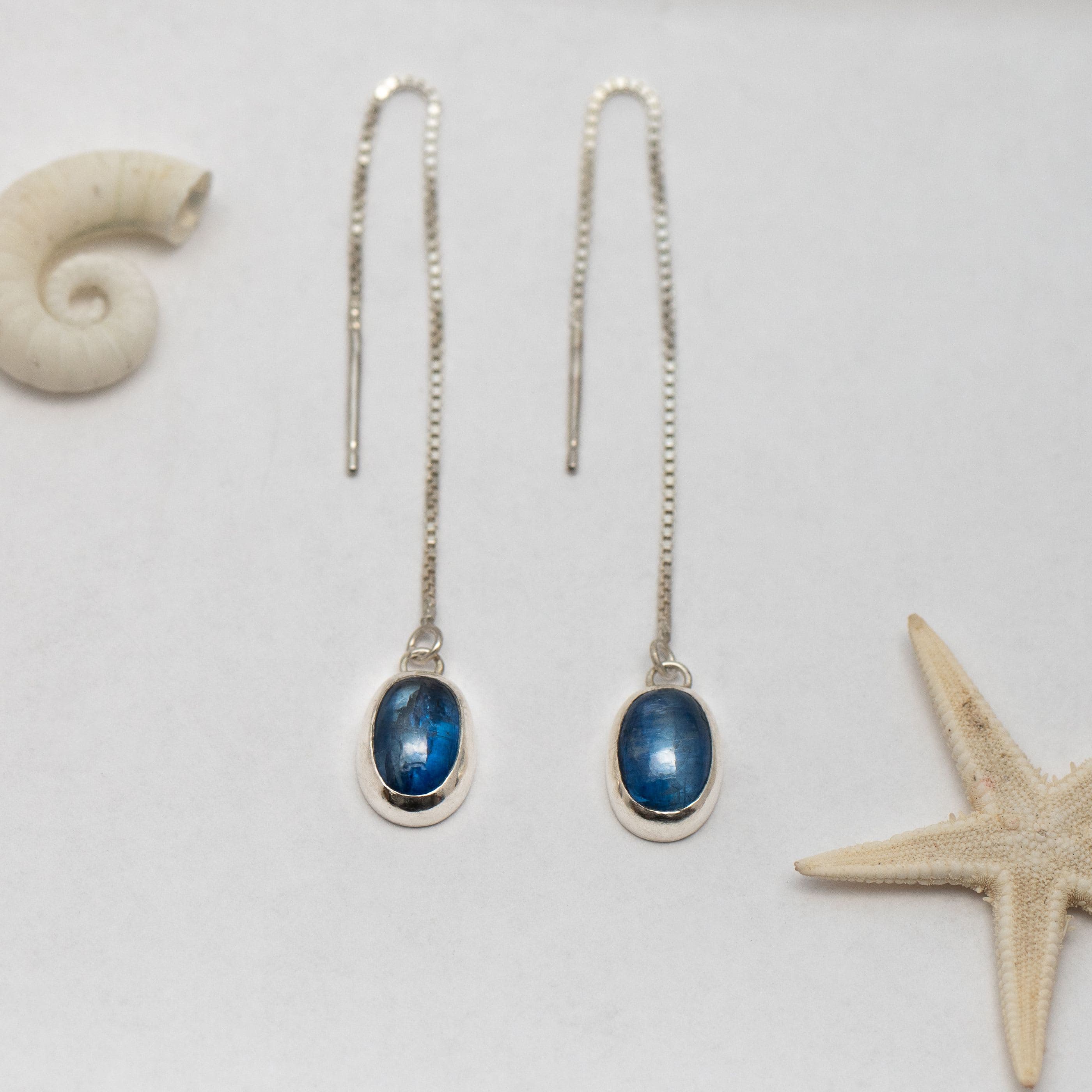 Oorbellen met kyaniet