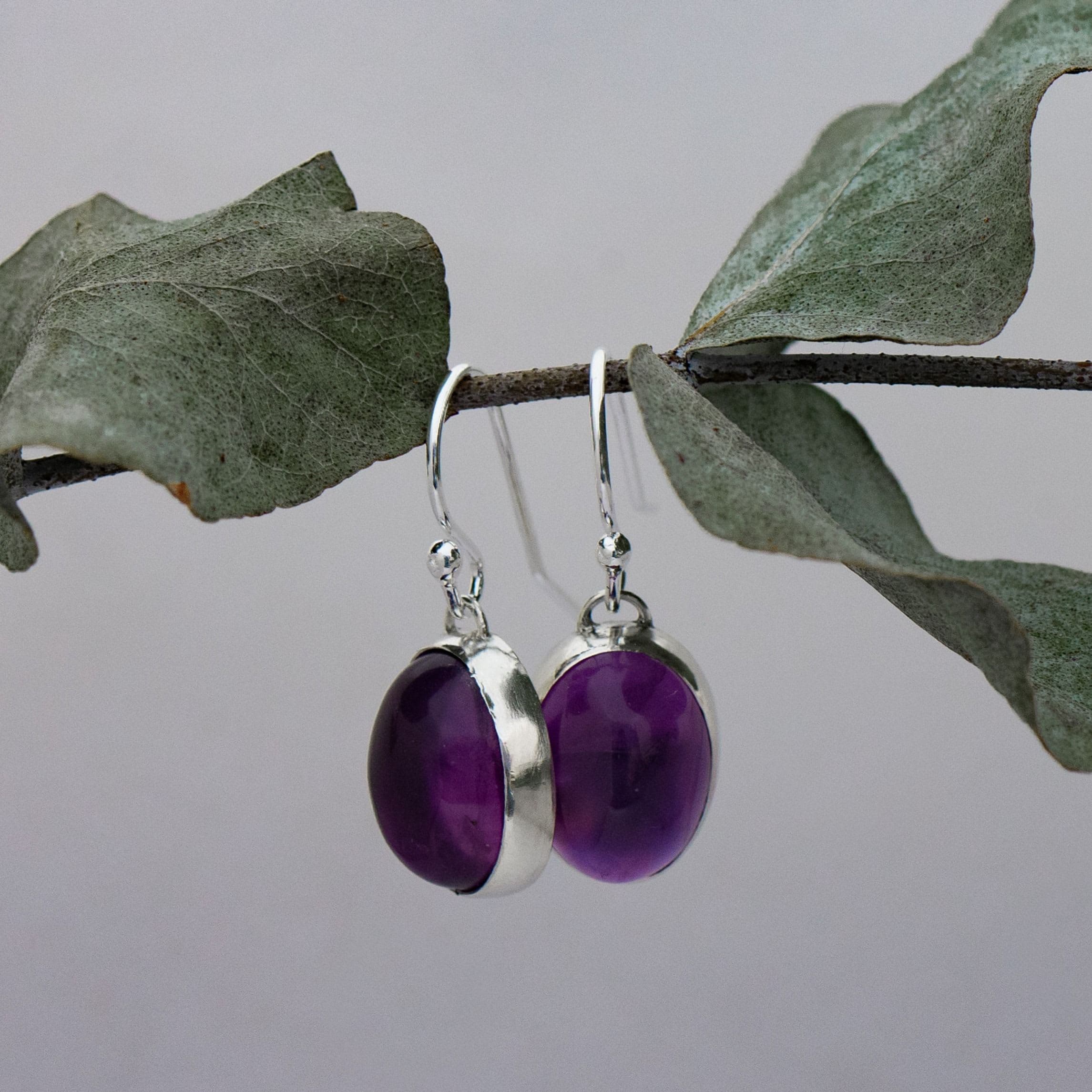 Oorbellen met amethist