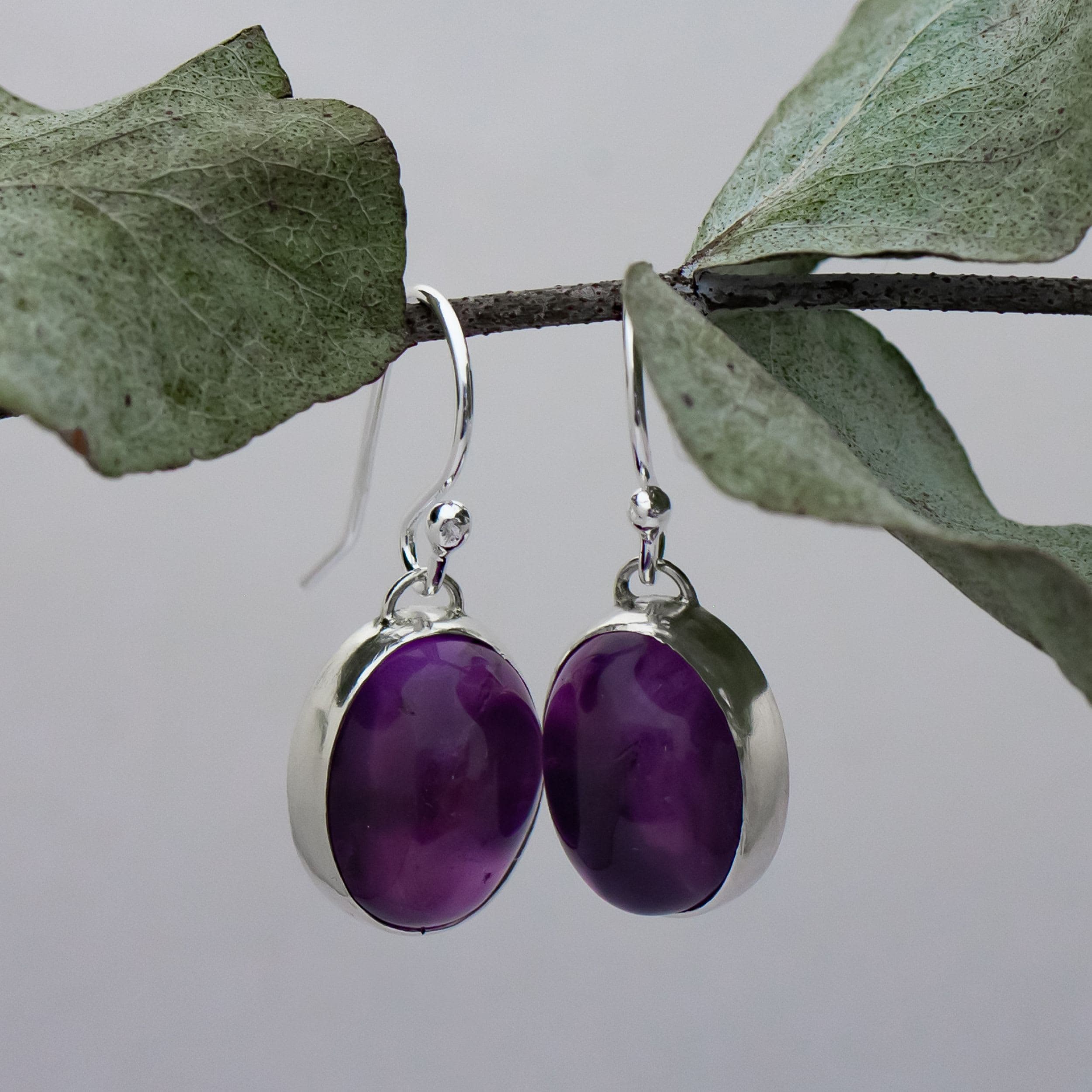 Oorbellen met amethist